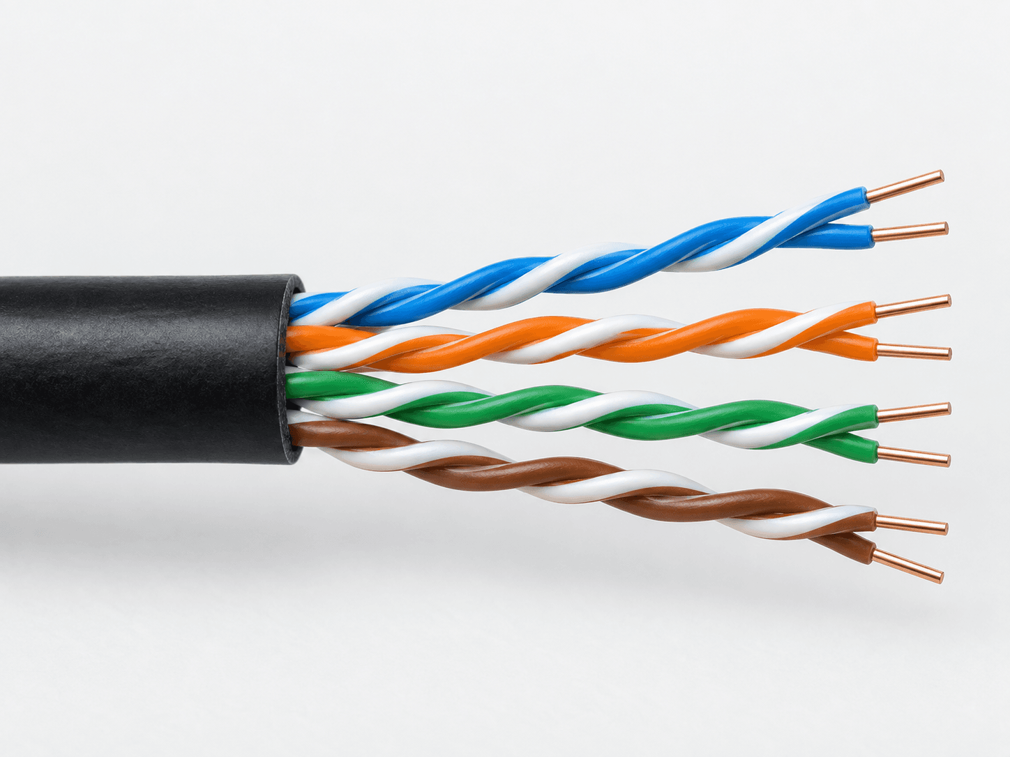 Representative twisted-pair network cable construction