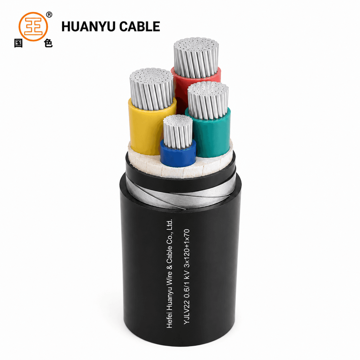 YJLV22 armoured aluminium low-voltage XLPE power cable