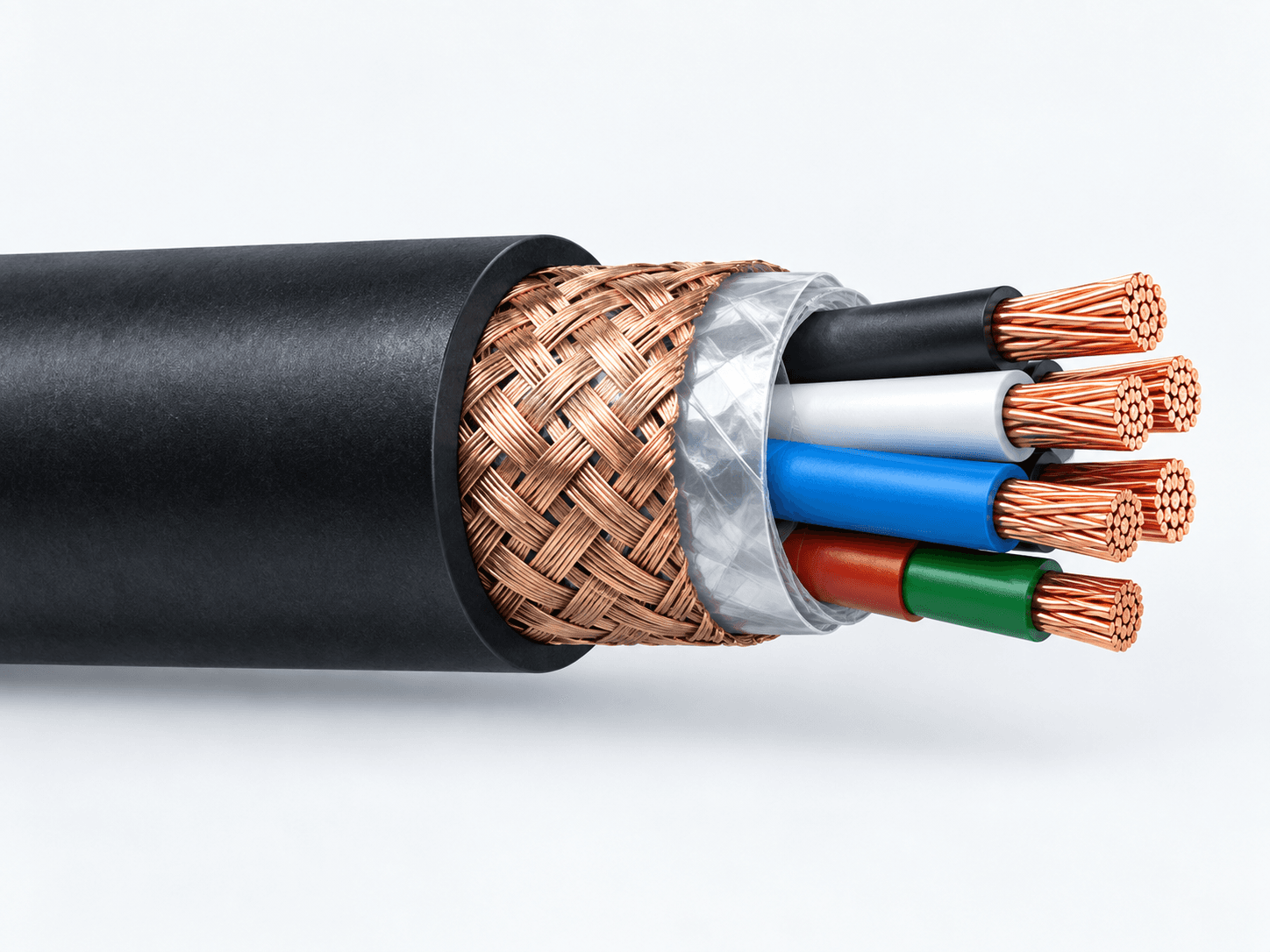 Representative shielded control cable construction