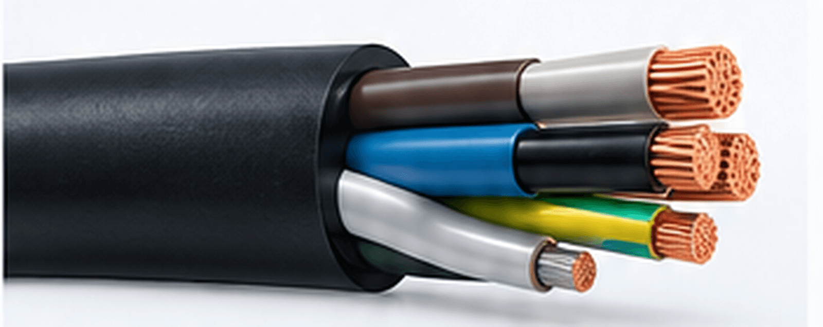 Illustrative multi-core EV charging cable construction