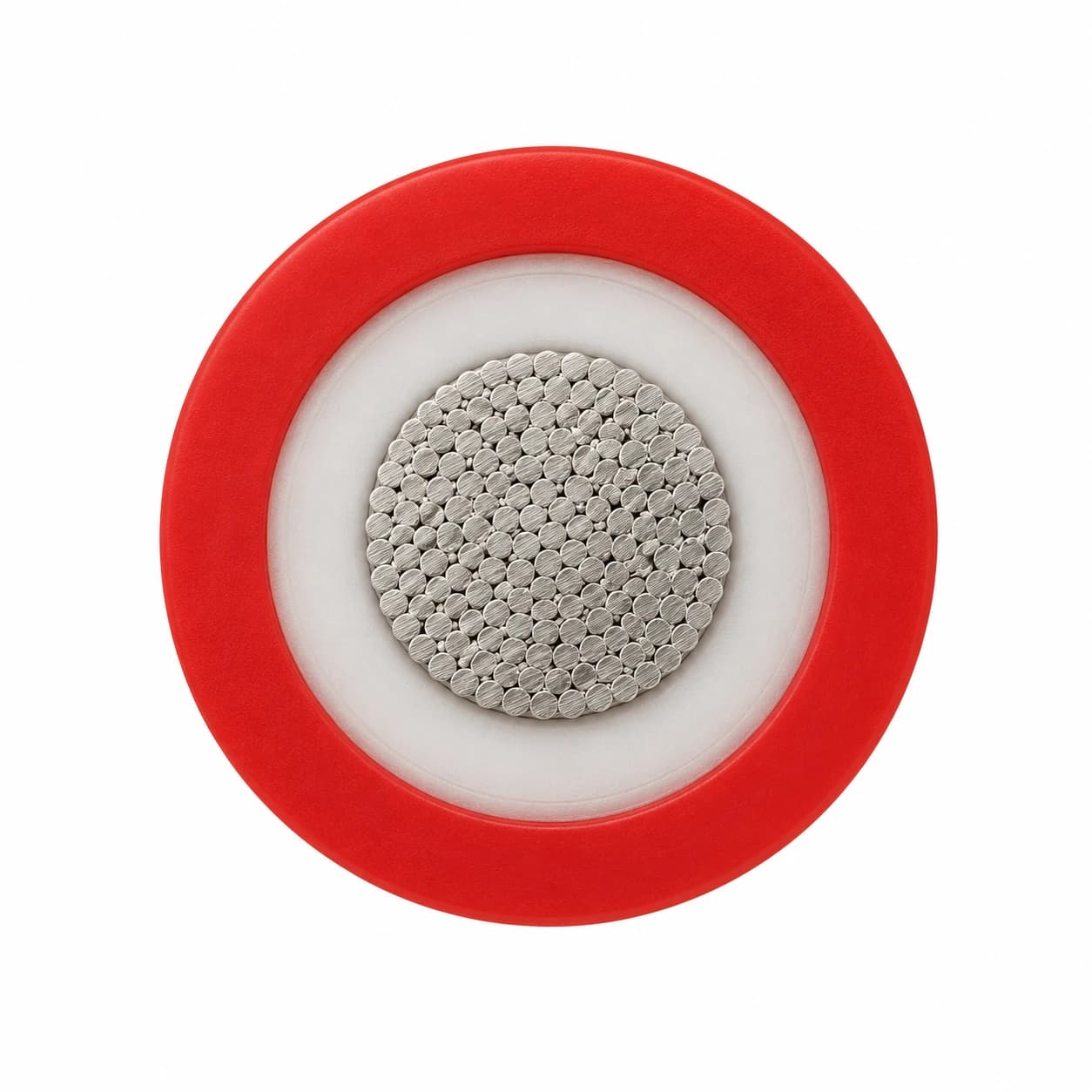 PV1-F Solar DC Cable cross-section with tinned copper conductor, white insulation and red outer sheath
